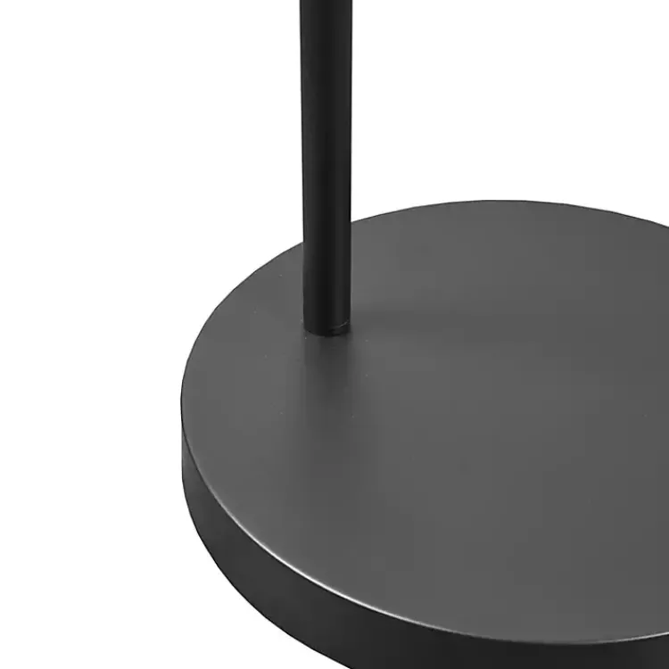 Kirklands Home Floor Lamps|Black Adjustable Arm Modern Floor Lamp White