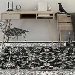 Kirklands Home Area Rugs|Black Alex Area Rug, 5x7