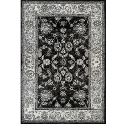 Kirklands Home Area Rugs|Black Alex Area Rug, 5x7
