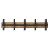 Kirklands Home Hooks|Black and Brown 5-Hook Coat Rack