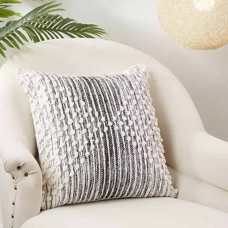 and Cream Striped Diamond Pillow Cover Pillows