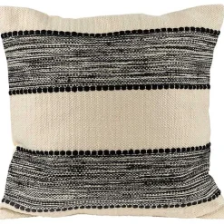 Kirklands Home Outdoor Cushions & Pillows|Black and Cream Textured Indoor/Outdoor Pillow