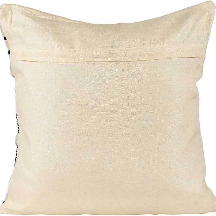 Kirklands Home Outdoor Cushions & Pillows|Black and Cream Twisted Indoor/Outdoor Pillow