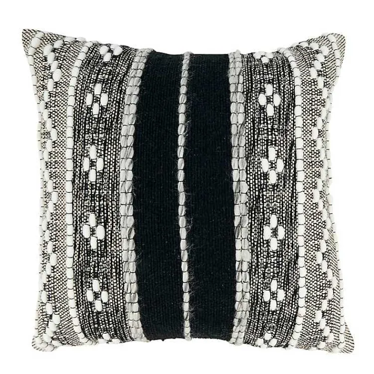 Online and Cream Woven Pattern Throw Pillow Pillows