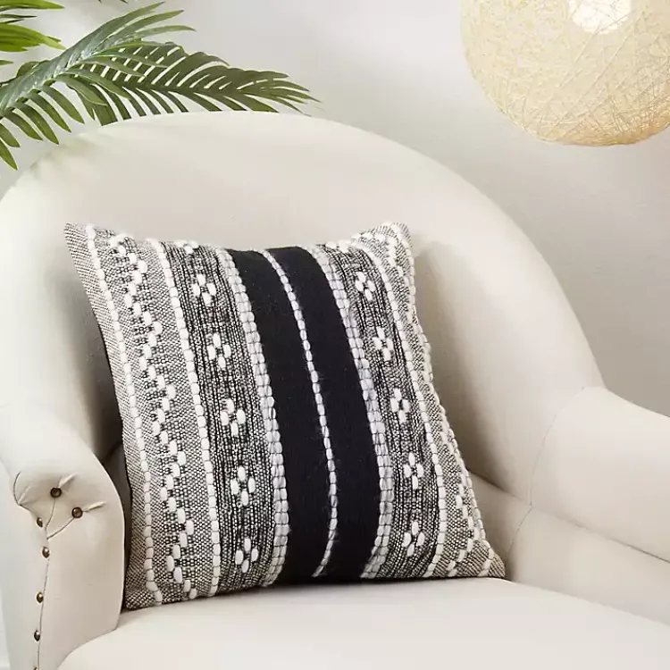 Online and Cream Woven Pattern Throw Pillow Pillows