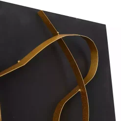 Kirklands Home Wall Plaques|Black and Gold Abstract Wall Plaque