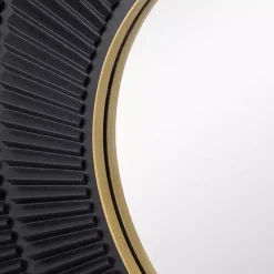 Kirklands Home Decorative Mirrors|and Gold Double Ribbed Wall Mirror Black
