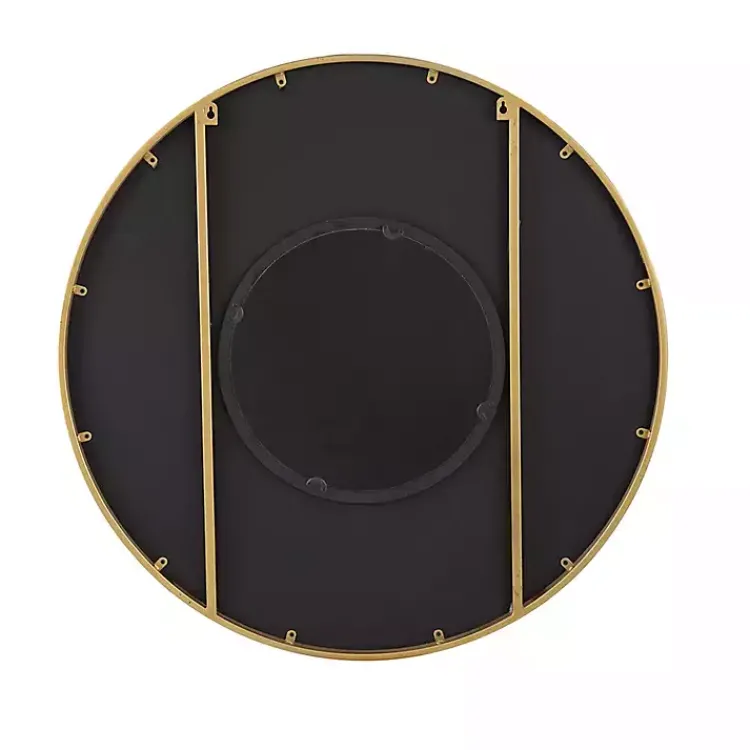 Kirklands Home Decorative Mirrors|and Gold Double Ribbed Wall Mirror Black