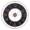 Kirklands Home Clocks|Black and Gold Open Frame Axis Clock