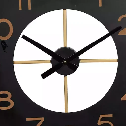Kirklands Home Clocks|Black and Gold Open Frame Axis Clock