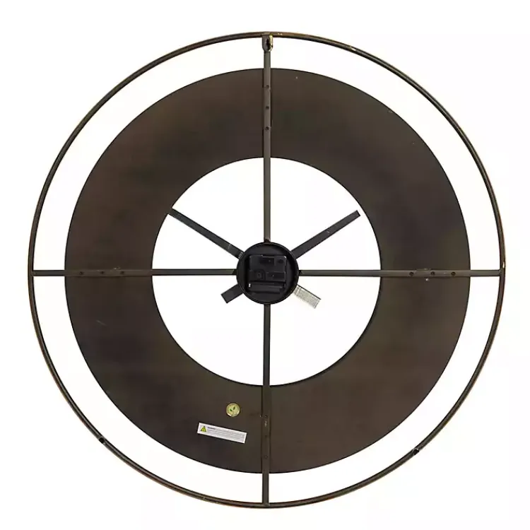 Kirklands Home Clocks|Black and Gold Open Frame Axis Clock