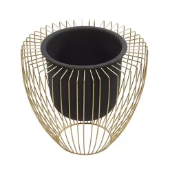 Kirklands Home Planters|Black and Gold Open Frame Planters, Set of 2