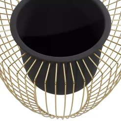 Kirklands Home Planters|Black and Gold Open Frame Planters, Set of 2