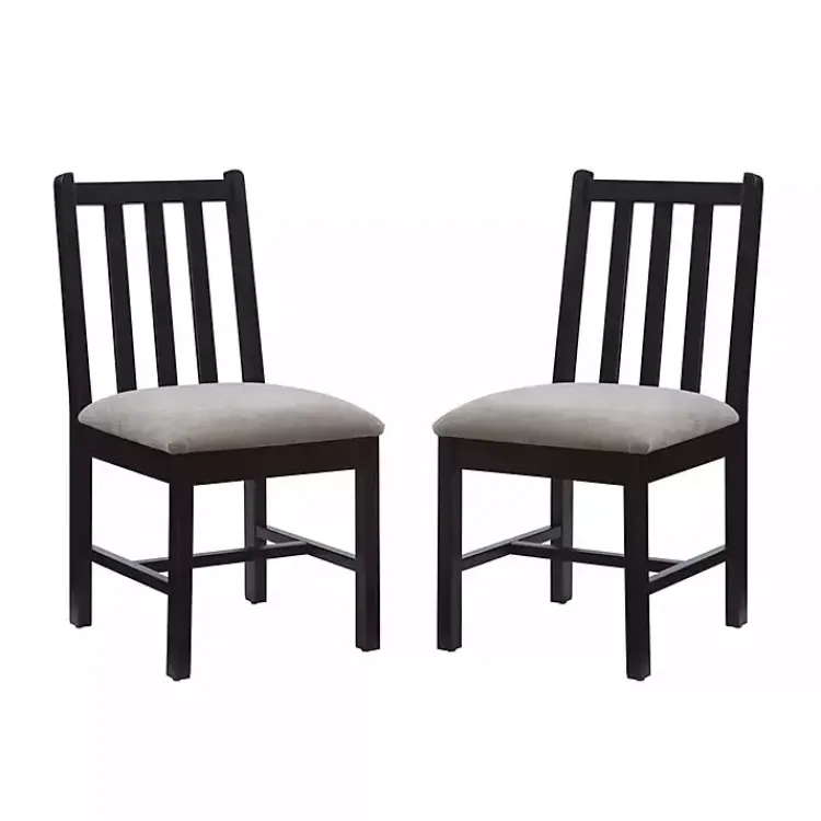 Kirklands Home Dining Chairs|Black and Classic Dining Chairs, Set of 2 Gray