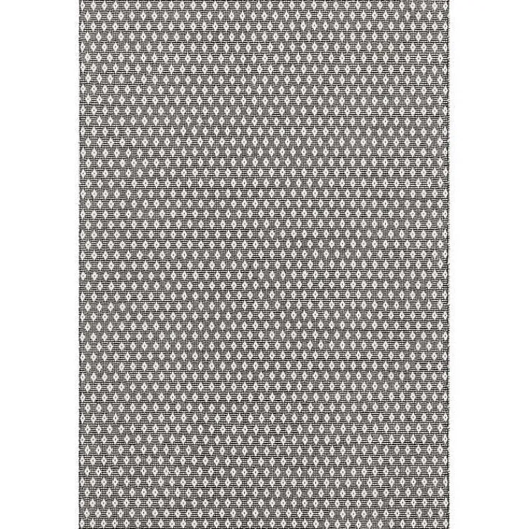 Kirklands Home Area Rugs|Black and Ivory Dainty Diamond Area Rug, 4x6