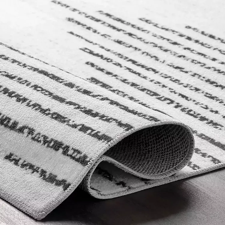 Kirklands Home Area Rugs|Black and Ivory Diamond Washable Runner