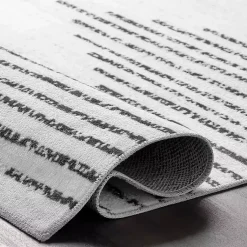 Kirklands Home Area Rugs|Black and Ivory Diamond Washable Area Rug, 3x5