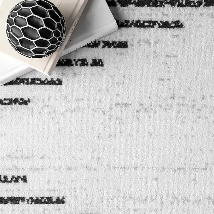 Kirklands Home Area Rugs|Black and Ivory Diamond Washable Area Rug, 5x8