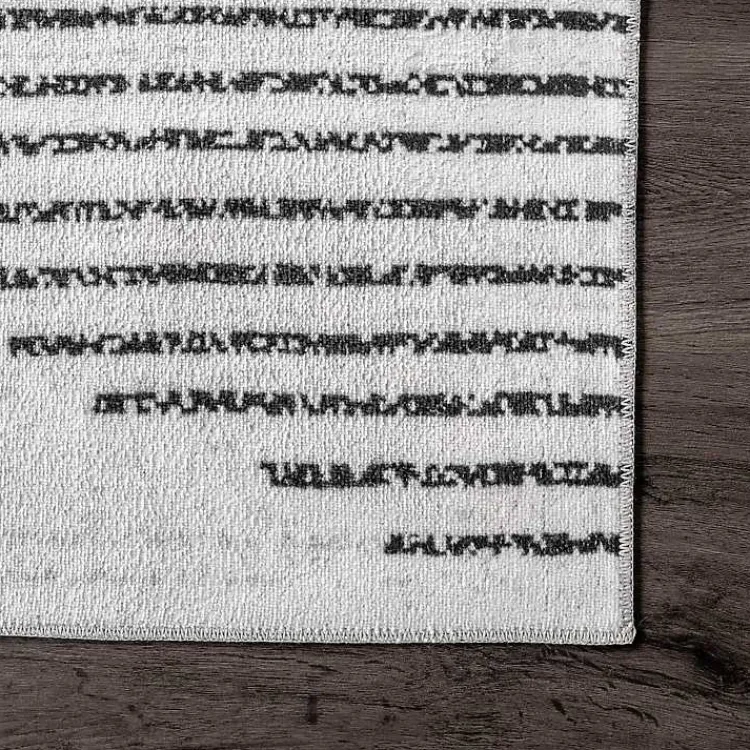 Kirklands Home Area Rugs|Black and Ivory Diamond Washable Area Rug, 5x8