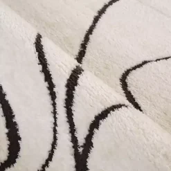 Kirklands Home Area Rugs|Black and Ivory Monotone Geo Area Rug, 8x10