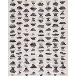 Kirklands Home Area Rugs|Black and Ivory Tulum Geometric Area Rug, 8x10