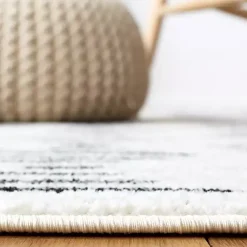 Kirklands Home Area Rugs|Black and Ivory Tulum Geometric Area Rug, 8x10