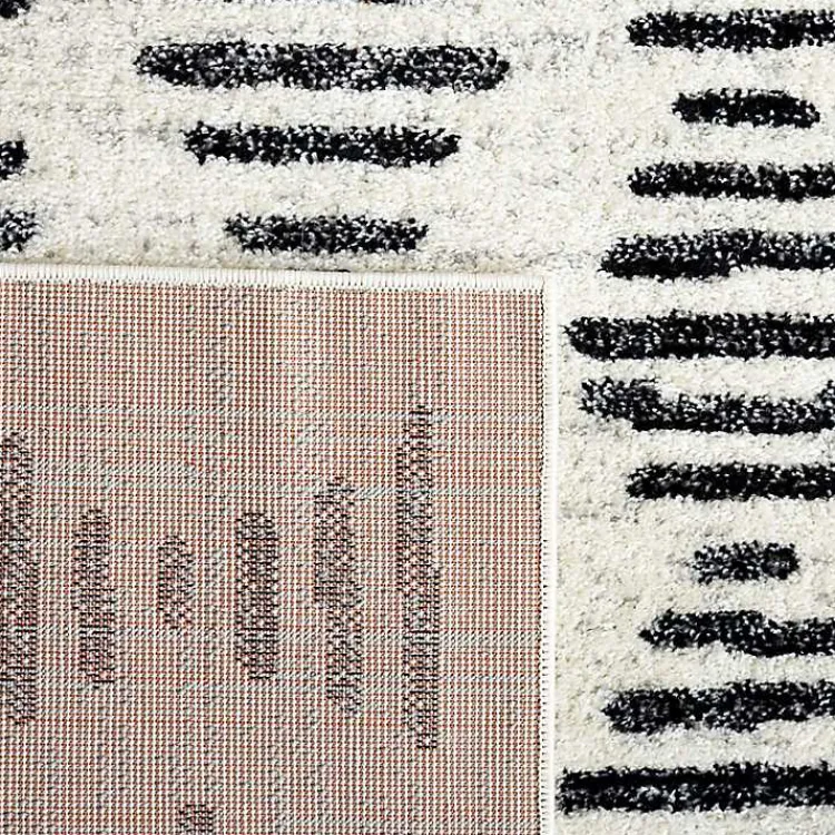 Kirklands Home Area Rugs|Black and Ivory Tulum Geometric Area Rug, 8x10