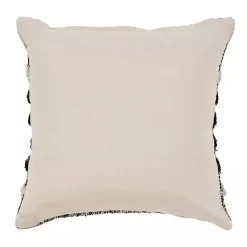 New Black and Metallic Fringe Textured Pillow Pillows