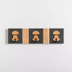 Kirklands Home Hooks|Black and Natural Wood Dog Hooks