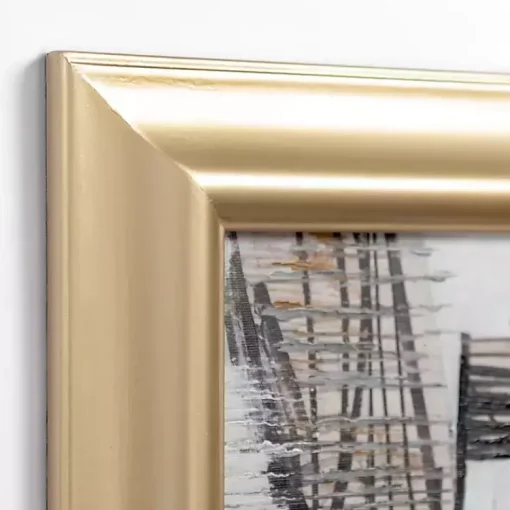 Kirklands Home Framed Art|Black and White Abstract I Gold Framed Art Print