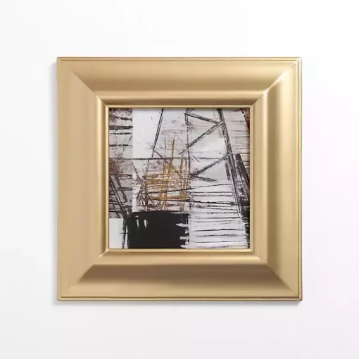 Kirklands Home Framed Art|Black and White Abstract II Gold Framed Art Print