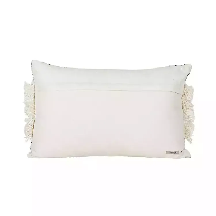 Online Black and White Boho Print Lumbar Pillow Pillows