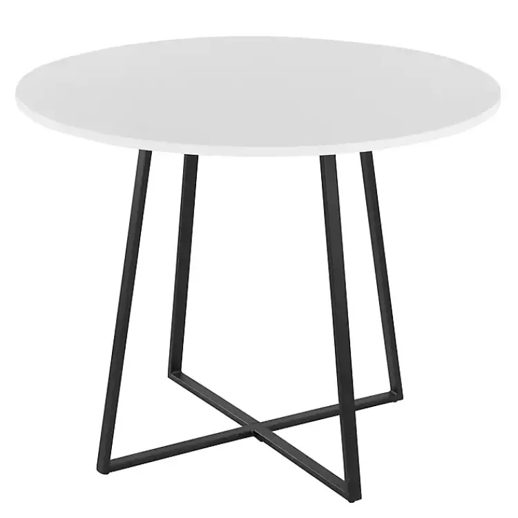 Kirklands Home Dining Tables|Black and Canary Cosmo Round Dining Table White