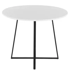 Kirklands Home Dining Tables|Black and Canary Cosmo Round Dining Table White