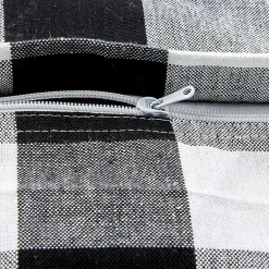 Outlet and White Check Pillow Covers, Set of 4 Pillows