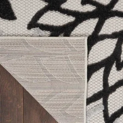 Kirklands Home Outdoor Rugs|Black and White Floral Outdoor Area Rug, 7x10