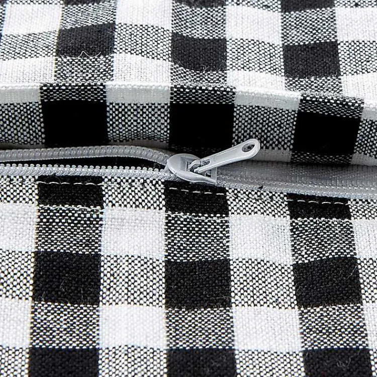 Discount and White Gingham Pillow Covers, Set of 4 Pillows