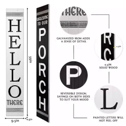 Kirklands Home Garden Decor|Black and White Hello There Porch Board