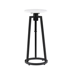 Kirklands Home Accent & End Tables|Black and White Marble Adjustable Drink Table