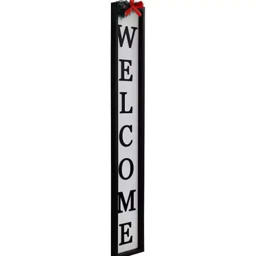 Outlet Black and White Welcome Christmas Porch Board Outdoor Christmas Decorations