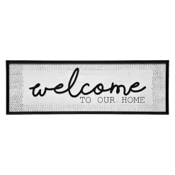 Kirklands Home Wall Quotes & Signs|Black and White Welcome to Our Home Framed Plaque