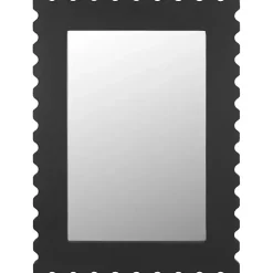 Kirklands Home Decorative Mirrors|Angular Scalloped Nadia Wall Mirror Black