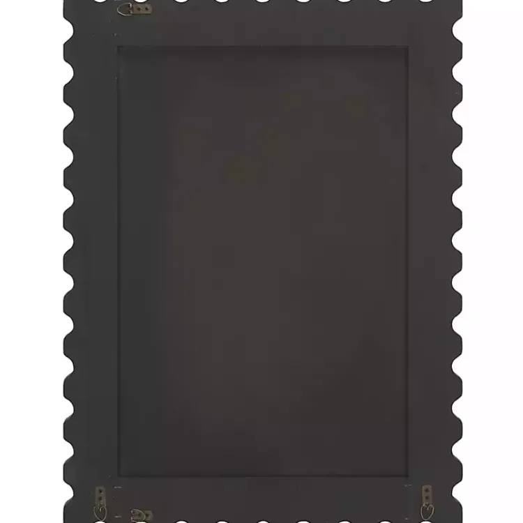 Kirklands Home Decorative Mirrors|Angular Scalloped Nadia Wall Mirror Black