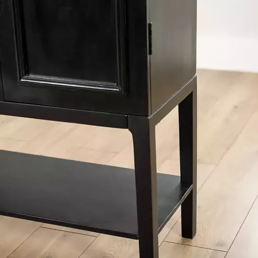 Kirklands Home Cabinets & Sideboards|Black Arch Wood Bar Cabinet
