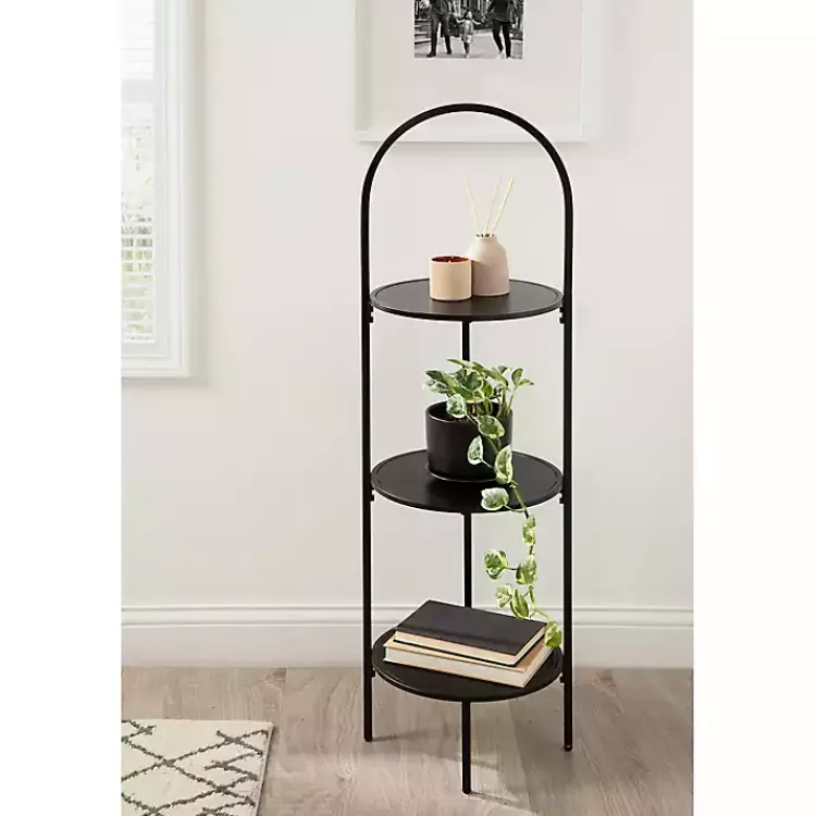 Kirklands Home Planters|Arched 3-Tier Plant Stand Black