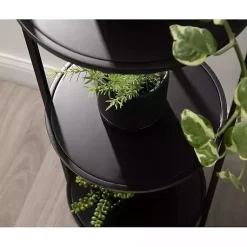 Kirklands Home Planters|Arched 3-Tier Plant Stand Black