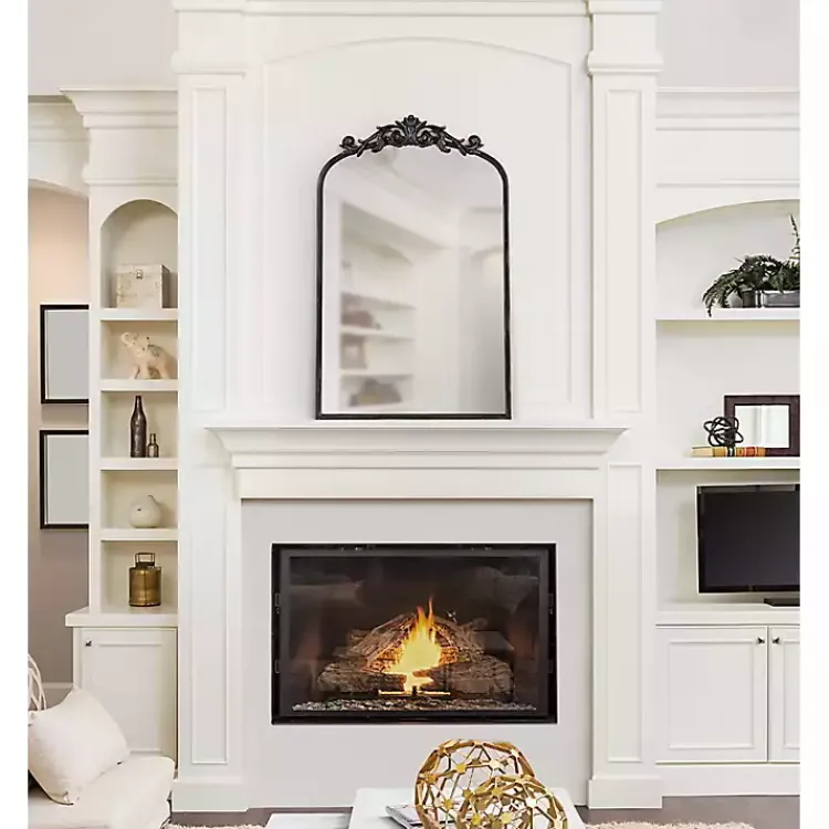 Kirklands Home Decorative Mirrors|Arendahl Arched Mirror, 19x31 in. Black