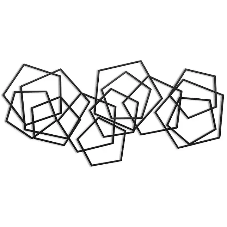 Kirklands Home Wall Plaques|Astraga Pentagon Plaque Black