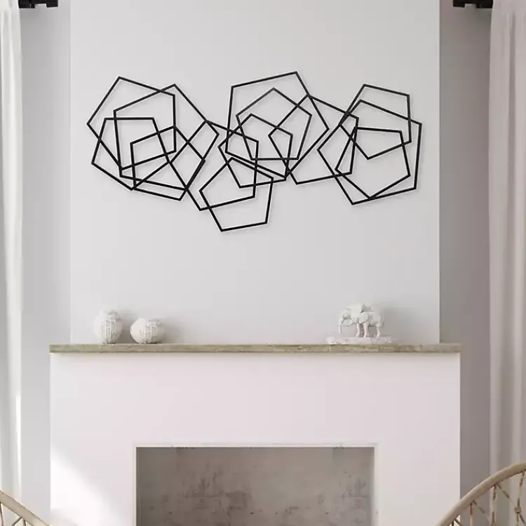 Kirklands Home Wall Plaques|Astraga Pentagon Plaque Black