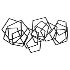 Kirklands Home Wall Plaques|Astraga Pentagon Plaque Black